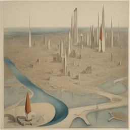 a city by Méret Oppenheim