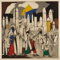 a city by M.F. Husain