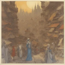a city by M.W. Kaluta