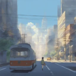 a city by Makoto Shinkai