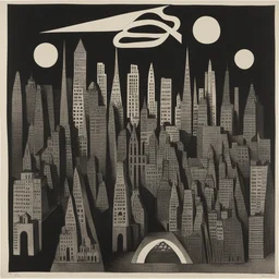 a city by Man Ray