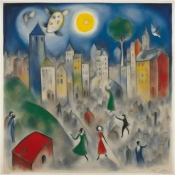 a city by Marc Chagall