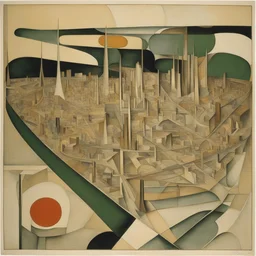 a city by Marcel Duchamp