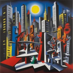 a city by Mark Kostabi