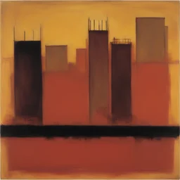 a city by Mark Rothko