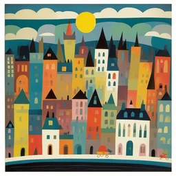 a city by Mary Blair