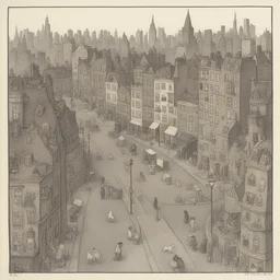 a city by Maurice Sendak