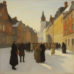 a city by Michael Ancher