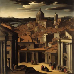 a city by Michelangelo Merisi Da Caravaggio