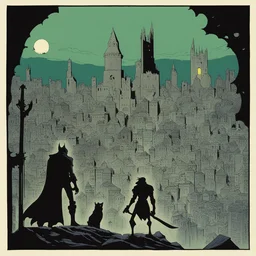 a city by Mike Mignola