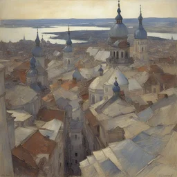 a city by Mikhail Vrubel