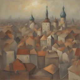 a city by Mstislav Dobuzhinsky