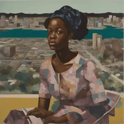 a city by Njideka Akunyili Crosby