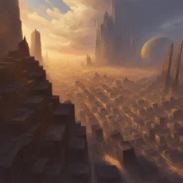 a city by Noah Bradley