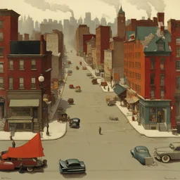 a city by Norman Rockwell