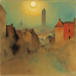 a city by Odilon Redon