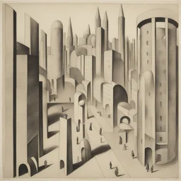 a city by Oskar Schlemmer