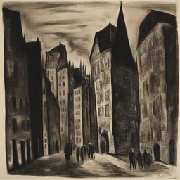 a city by Otto Mueller