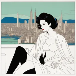 a city by Patrick Nagel