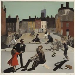 a city by Paula Rego