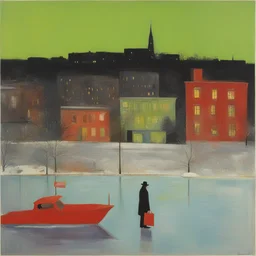 a city by Peter Doig