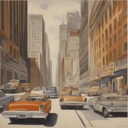 a city by Philip Pearlstein