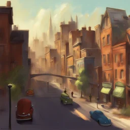 a city by Pixar Concept Artists