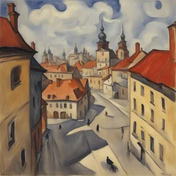 a city by Pyotr Konchalovsky