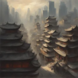 a city by Qian Xuan