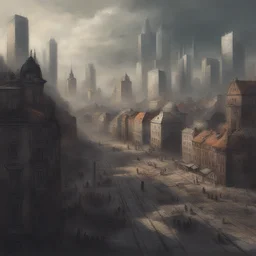 a city by Rafał Olbiński