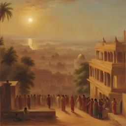a city by Raja Ravi Varma