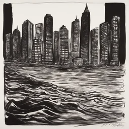 a city by Raymond Pettibon