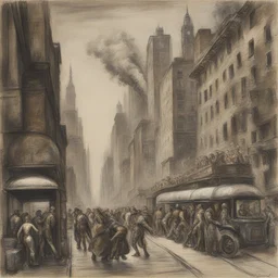 a city by Reginald Marsh