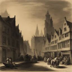 a city by Rembrandt van Rijn