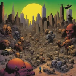 a city by Richard Corben