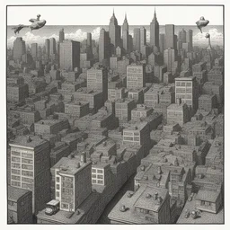 a city by Robert Crumb