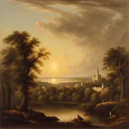 a city by Robert S. Duncanson