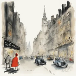a city by Ronald Searle