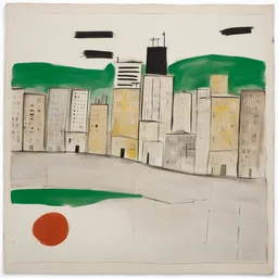 a city by Rose Wylie