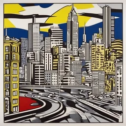 a city by Roy Lichtenstein