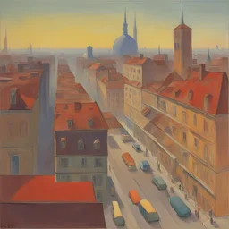 a city by Rudolf Hausner
