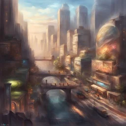a city by Sakimichan
