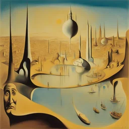 a city by Salvador Dali