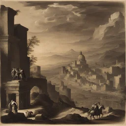a city by Salvator Rosa