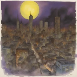 a city by Sam Kieth
