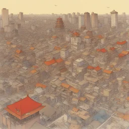 a city by Satoshi Kon