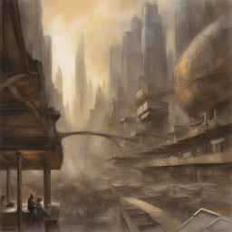 a city by Stephen Hickman