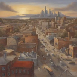 a city by Stevan Dohanos