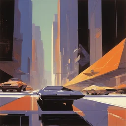 a city by Syd Mead