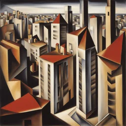 a city by Tamara de Lempicka